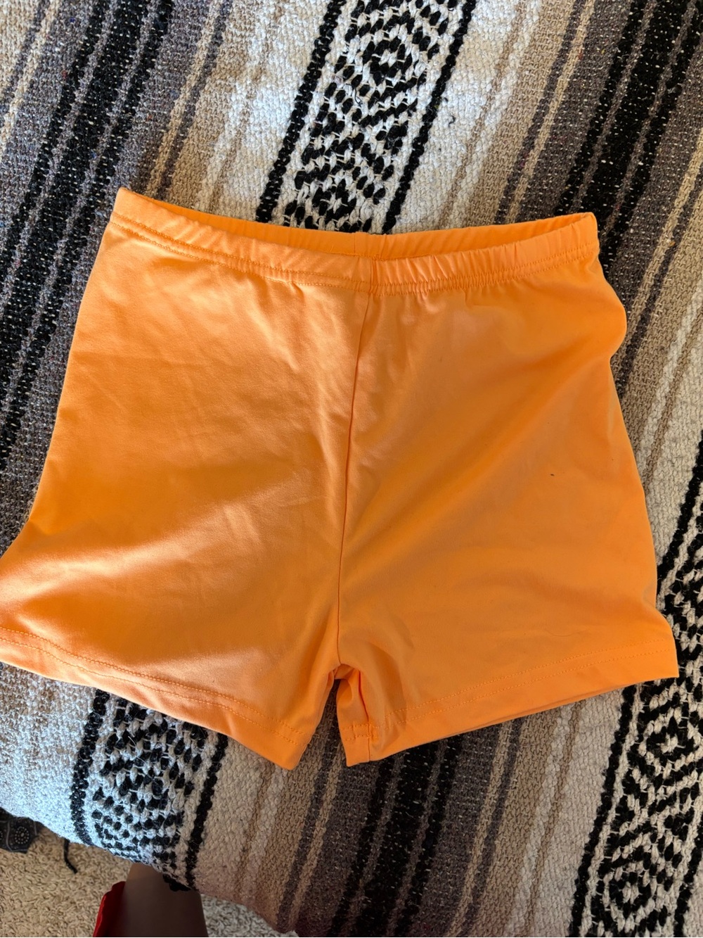 Women's Orange Stretch Jersey Shorts